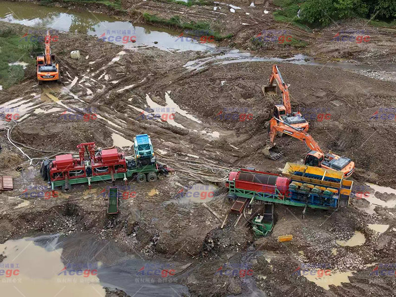 移動式砂金設備